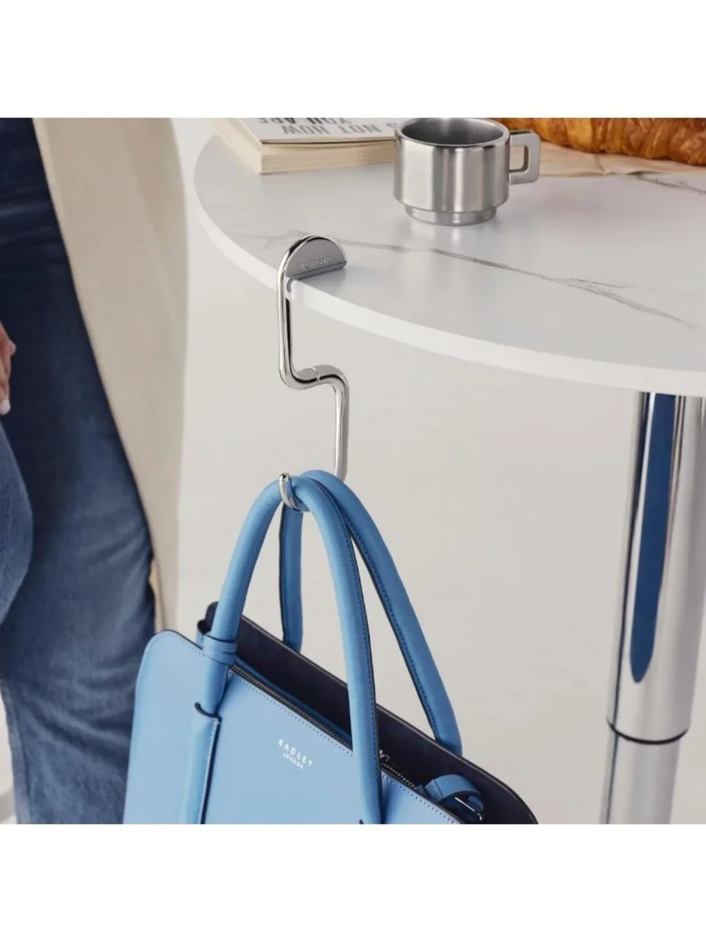 Portable Purse Hanger with Magnetic Closure - Holds 50 lbs, Stylish Table Hook